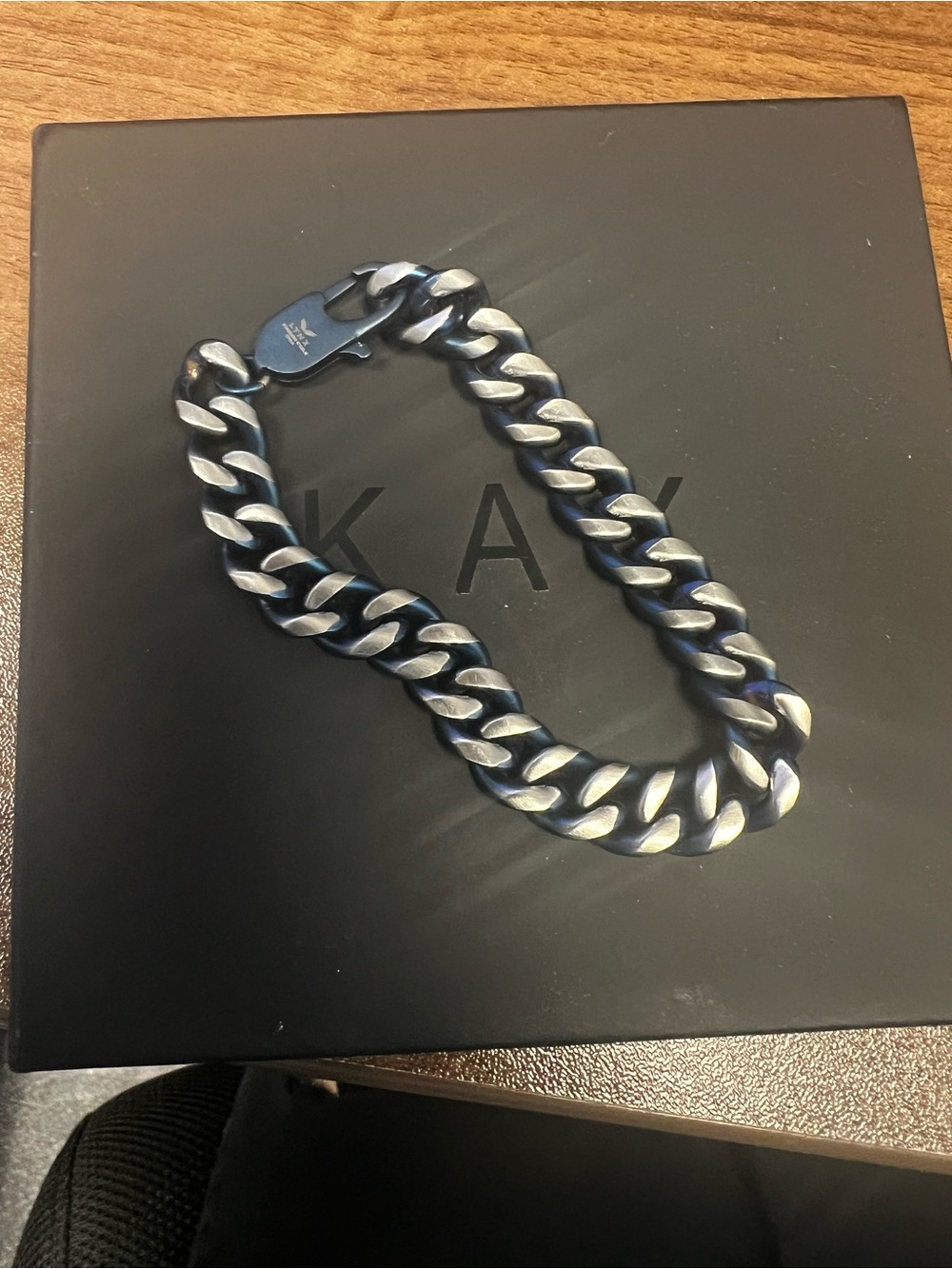 Men's Chunky Chain Necklace - Black/Silver